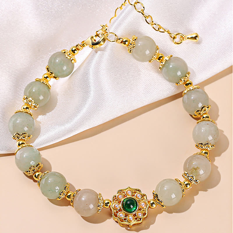 Natural Jade Prosperity Bead Chain Bracelet