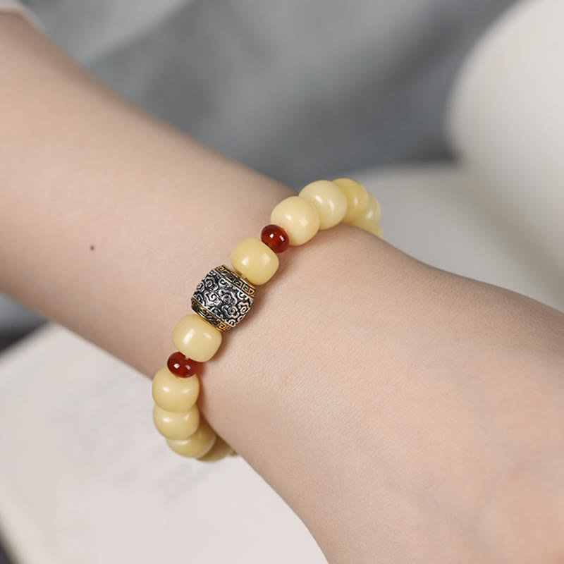 Bodhi Seed Auspicious Cloud Fu Character Bead Peace Bracelet