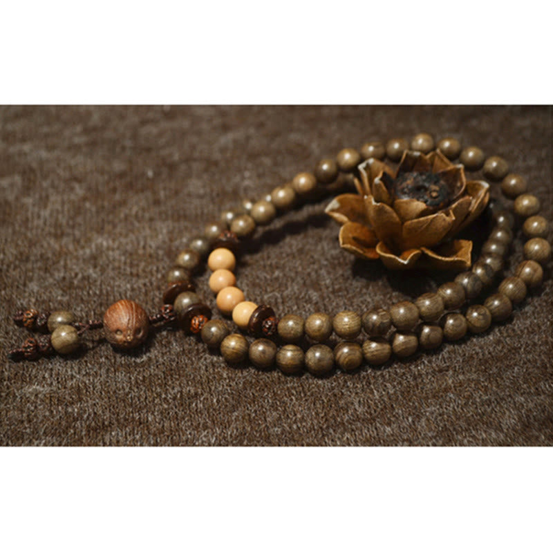 Tibetan Aromatic Sandalwood Multi-Wrap 108 Beads Meditation Mala Bracelet