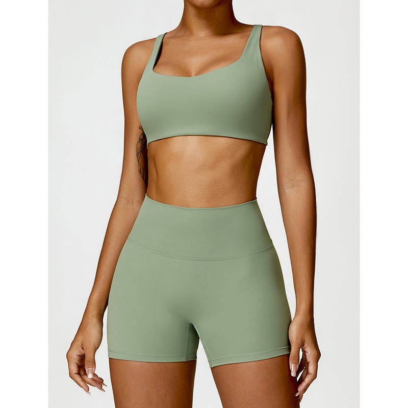 Breathable Stretch Backless Yoga Meditation 2-Piece Outfit