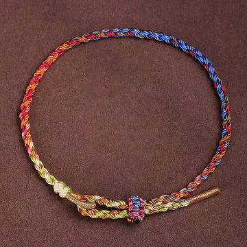 Handcrafted Multi-Color Braided Red String Bracelet for Children and Adults