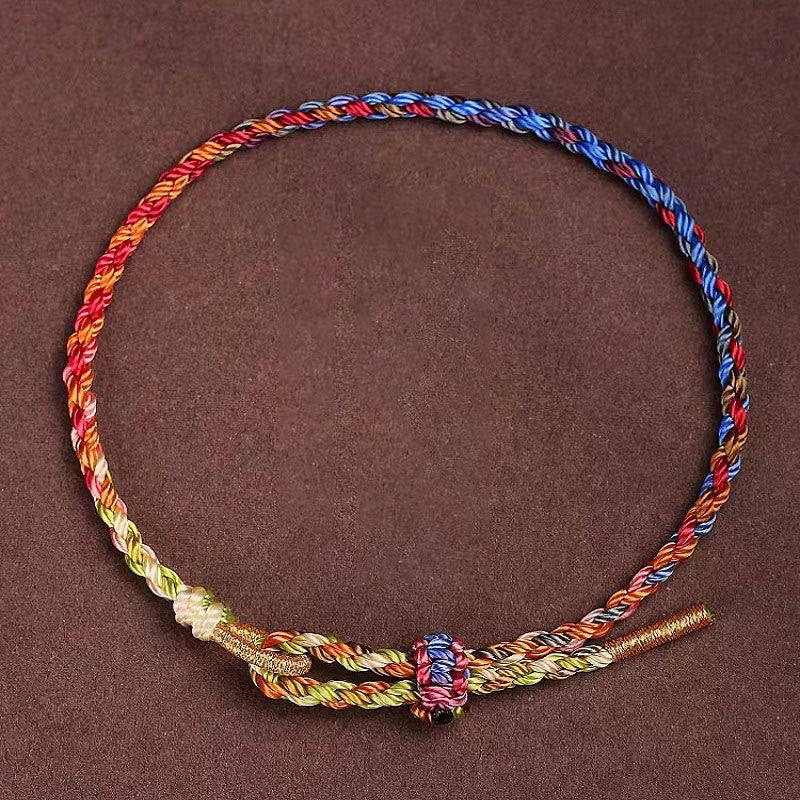 Handcrafted Multi-Color Braided Red String Bracelet for Children and Adults