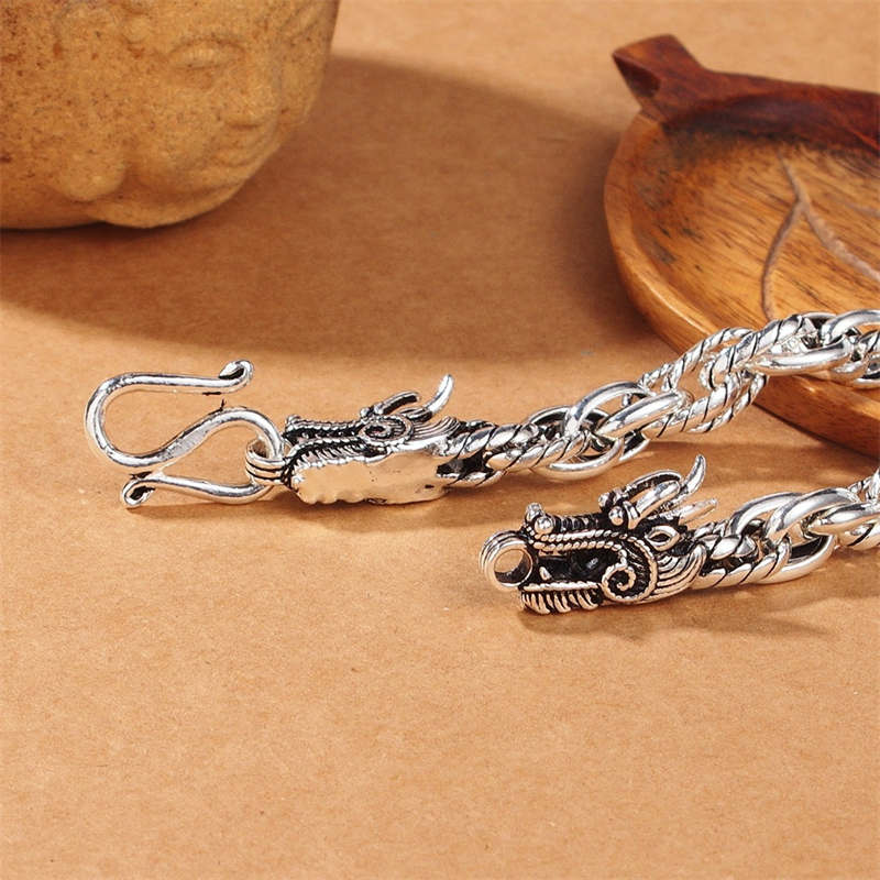 925 Sterling Silver Dragon Luck Protection Bracelet