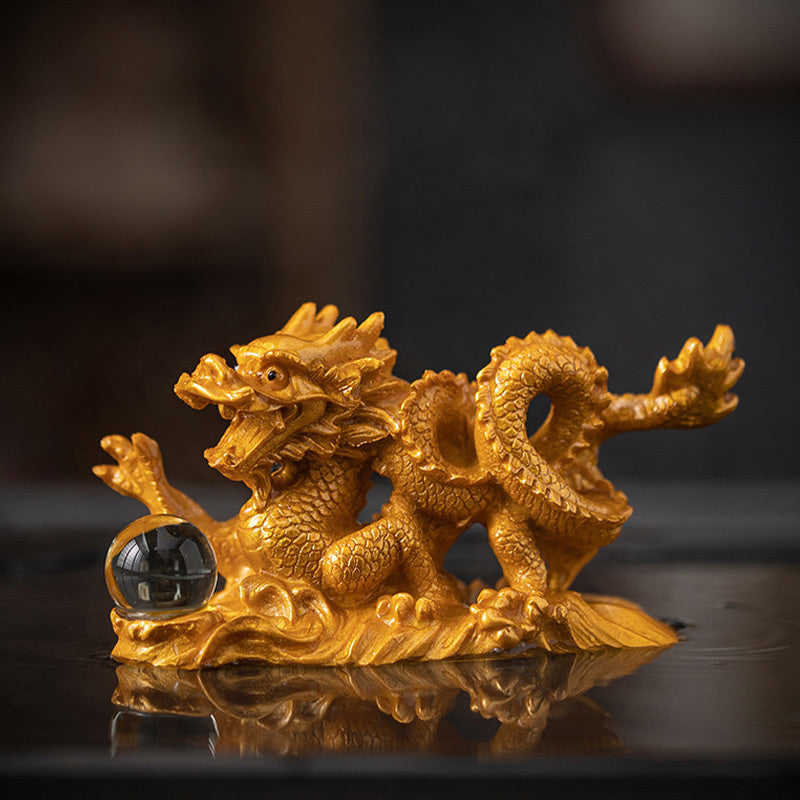 Year Of The Dragon Color Changing Resin Luck Success Tea Pet Home Figurine Decoration
