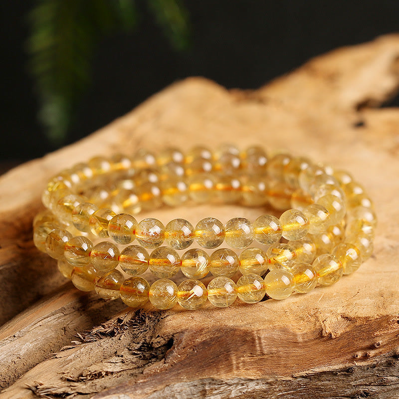 Natural Citrine Handmade Gemstone Energy Bracelet