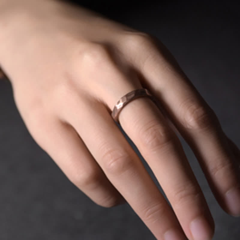 Tibetan Simple Design Copper Wealth Ring