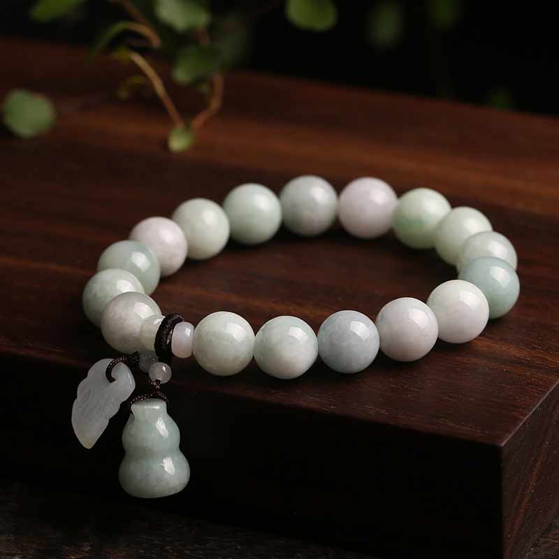 Natural Jade Pi Xiu Buddha Gourd Apple Success Bracelet
