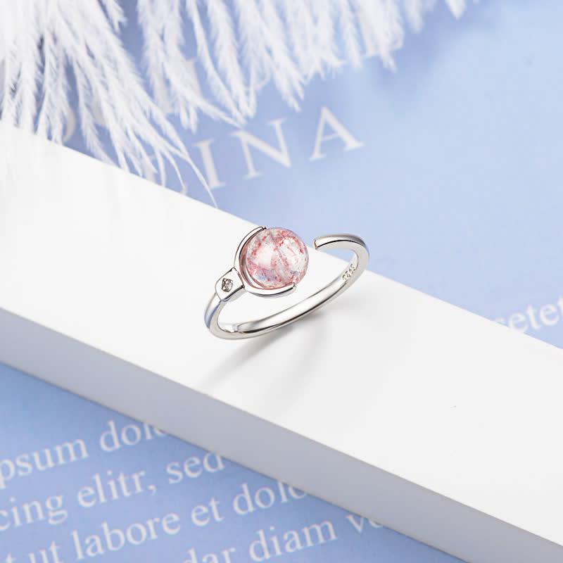 Pink Crystal Soothing Rotation Ring