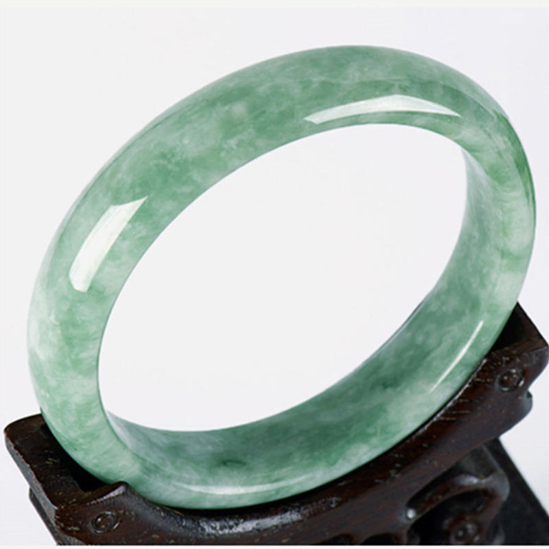 Natural Jade Solid Gemstone Bangle Bracelet