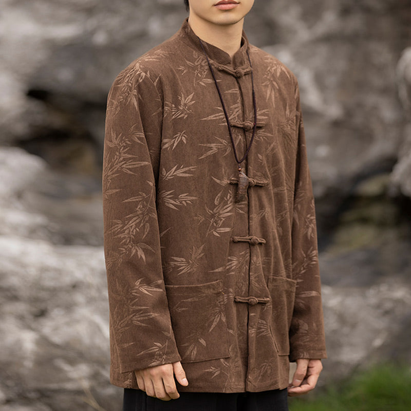 Breathable Handcrafted Bamboo Motif Tang Suit Jacket