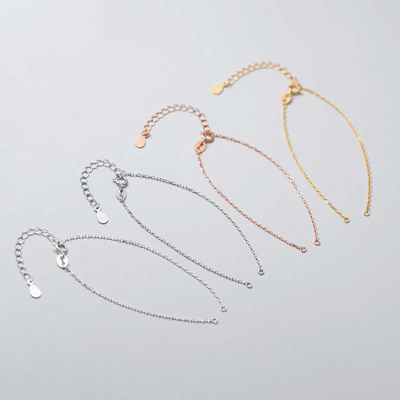 925 Sterling Silver Semi-finished Chain Blessing Bracelet