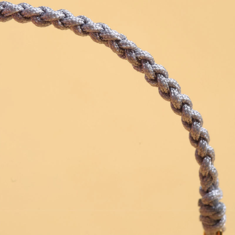 Handcrafted Blue Braided Rope Bracelet with Pearl, Copper Coin & Tree of Life