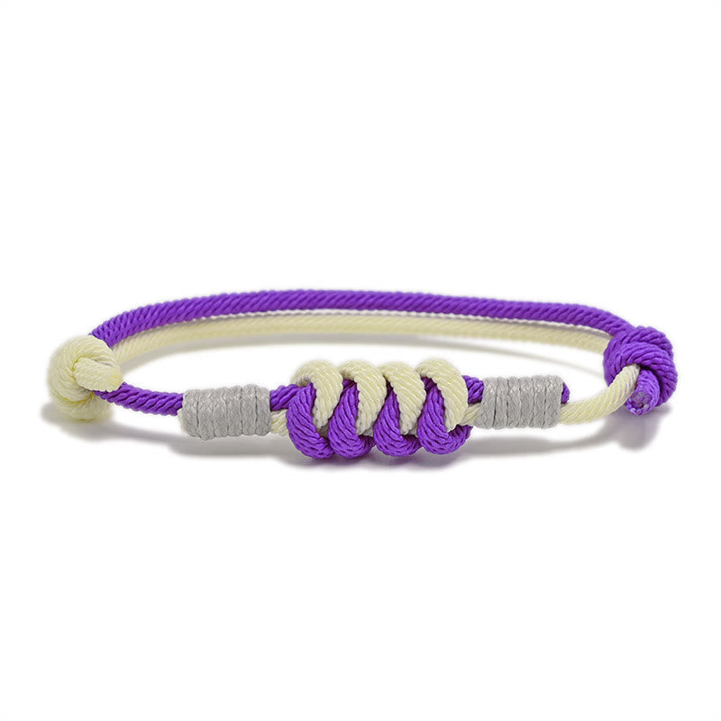 Minimalist Hand-Braided Copper Vajra Knot Red String Bracelet