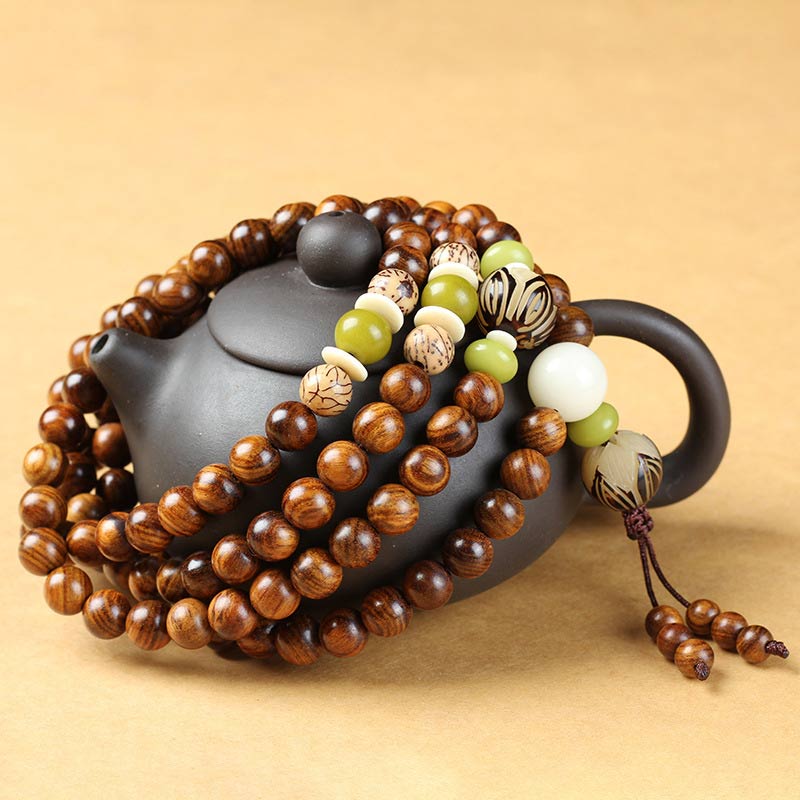 Tibetan Rosewood Mala Protection Calm Bracelet