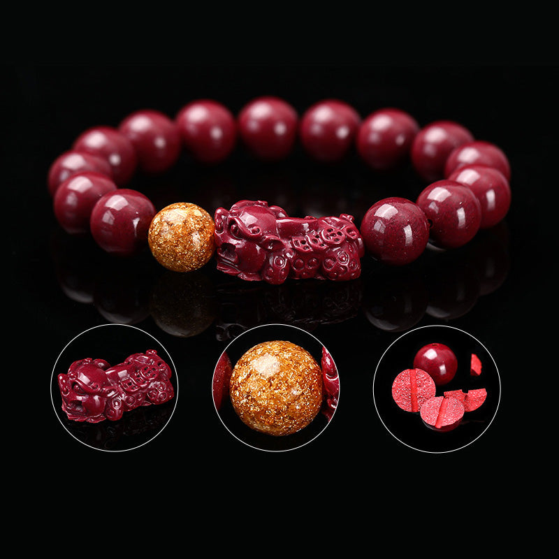 Tibetan Cinnabar Pixiu Calm Bracelet