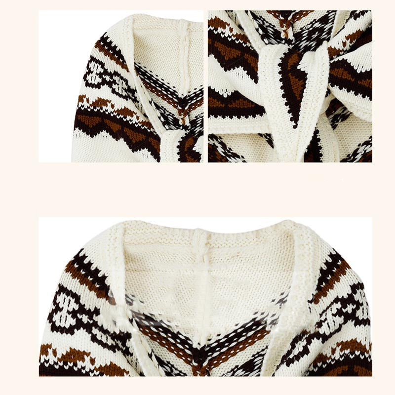 Tibetan Triangular Shawl Striped Tassels Winter Cozy Travel Scarf Wrap