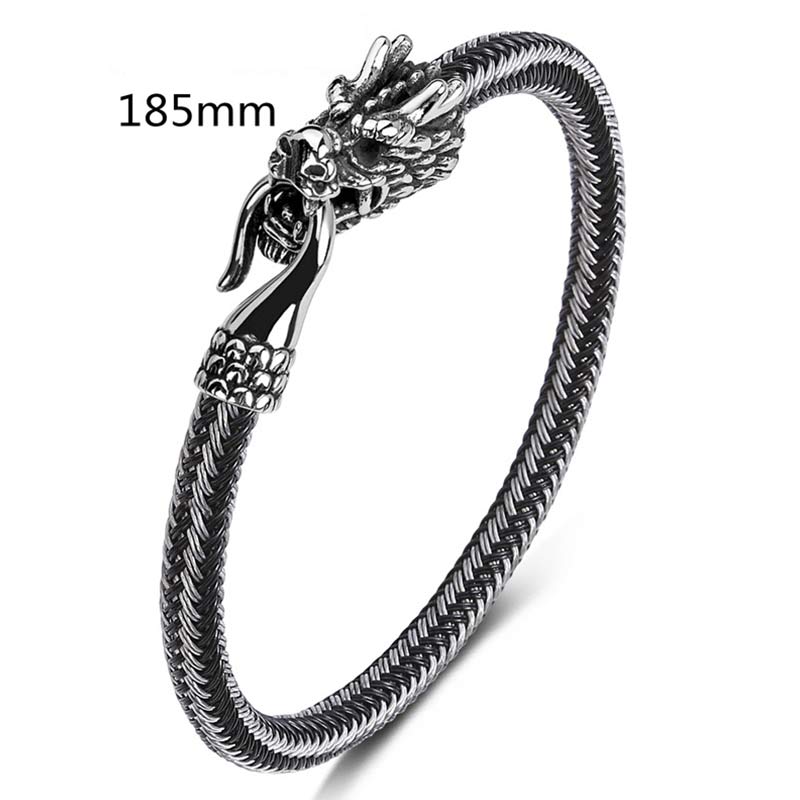 Dragon Titanium Steel Protection Luck Bracelet