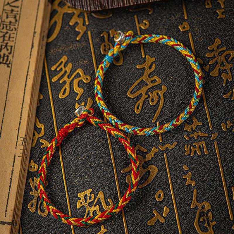 "May you be good fortune and success" Lucky Multicolored Bracelet