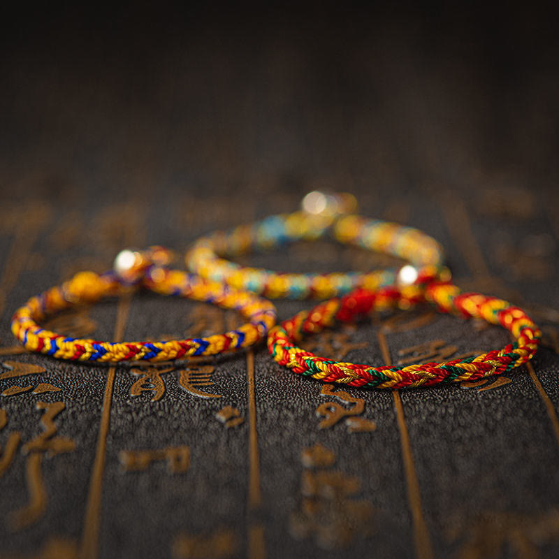 "May you be good fortune and success" Lucky Multicolored Bracelet