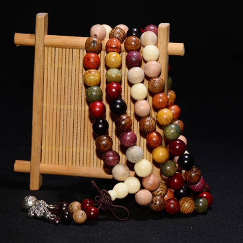 108 Beads Wenge Wood Mala Blessing Meditation Bracelet