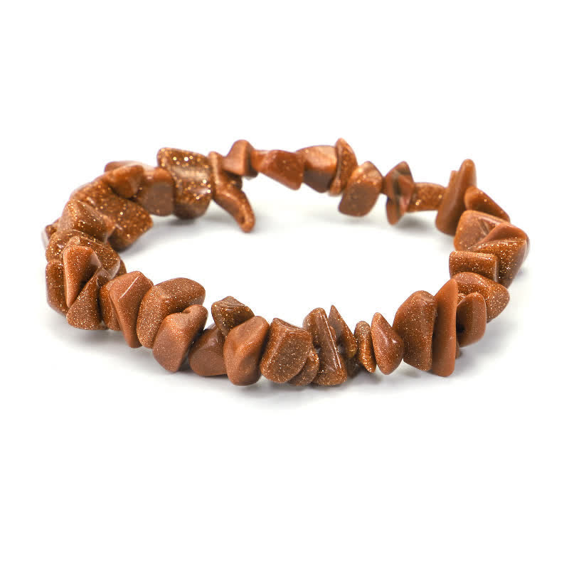 Natural Round Gemstone Beaded Energy Bracelet - Multi-Crystal Selection