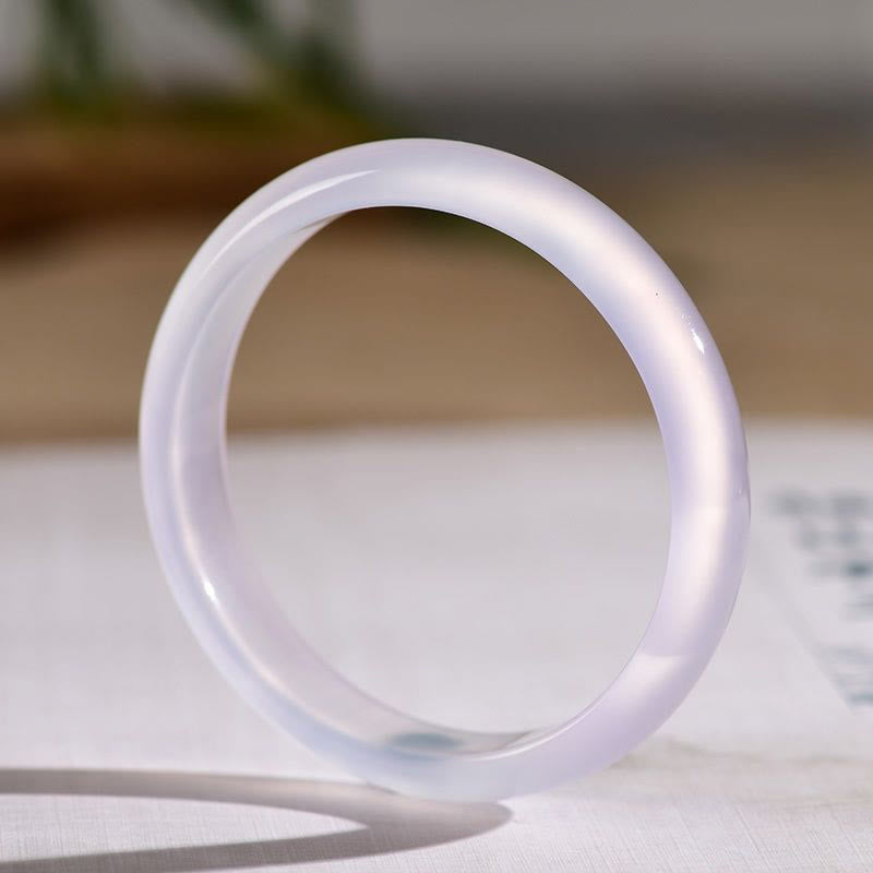 Natural Purple Jade Soothing Protection Bracelet Bangle