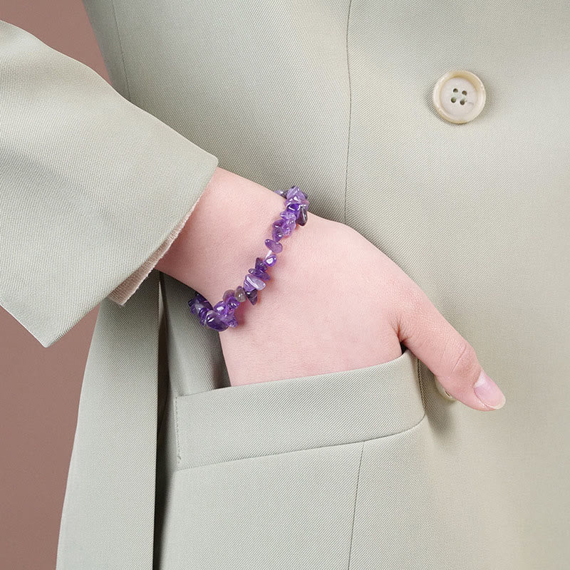 Irregular Cut Crystal Stone Bracelet | Natural Energy Anchor