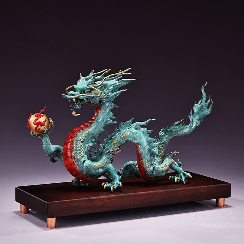 Year Of The Dragon Auspicious Dragon Brass Copper Luck Success Office Decoration