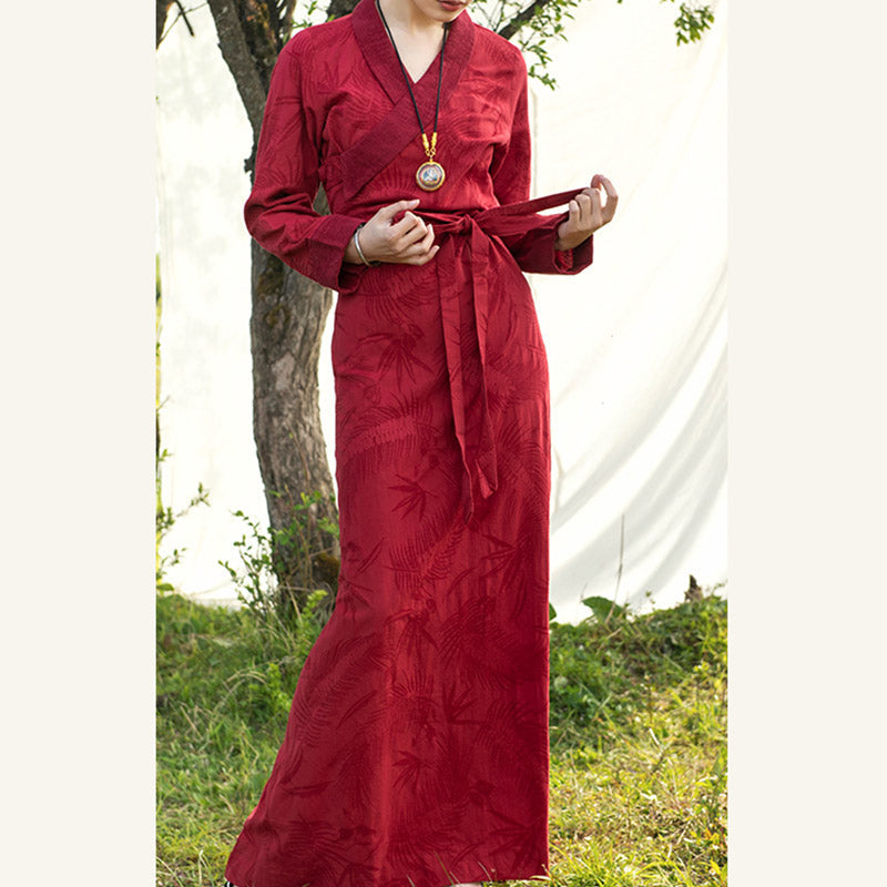 Flowing Wrap Lhasa Mindful Meditation Maxi Dress