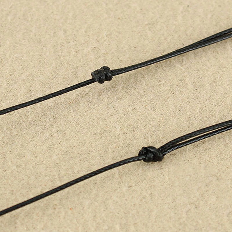 Red Agate Green Aventurine Green Bodhi Seed Bead Calm Leather Rope Necklace Pendant