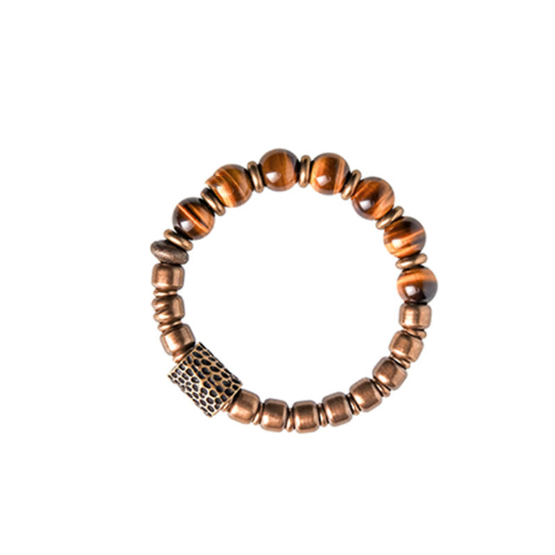 Tiger Eye Stone Copper Protection Bracelet