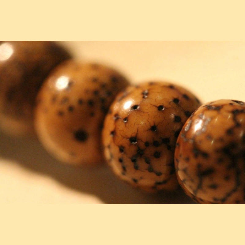 Tibetan Bodhi Seed Amber Dzi Bead Agate Zakiram Goddess of Wealth Beads Triple Wrap Bracelet