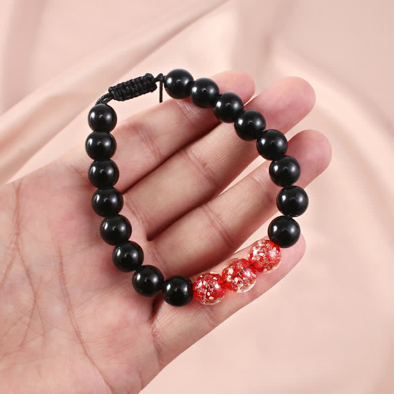 Black Obsidian Luminous Glowstone Strength Bracelet