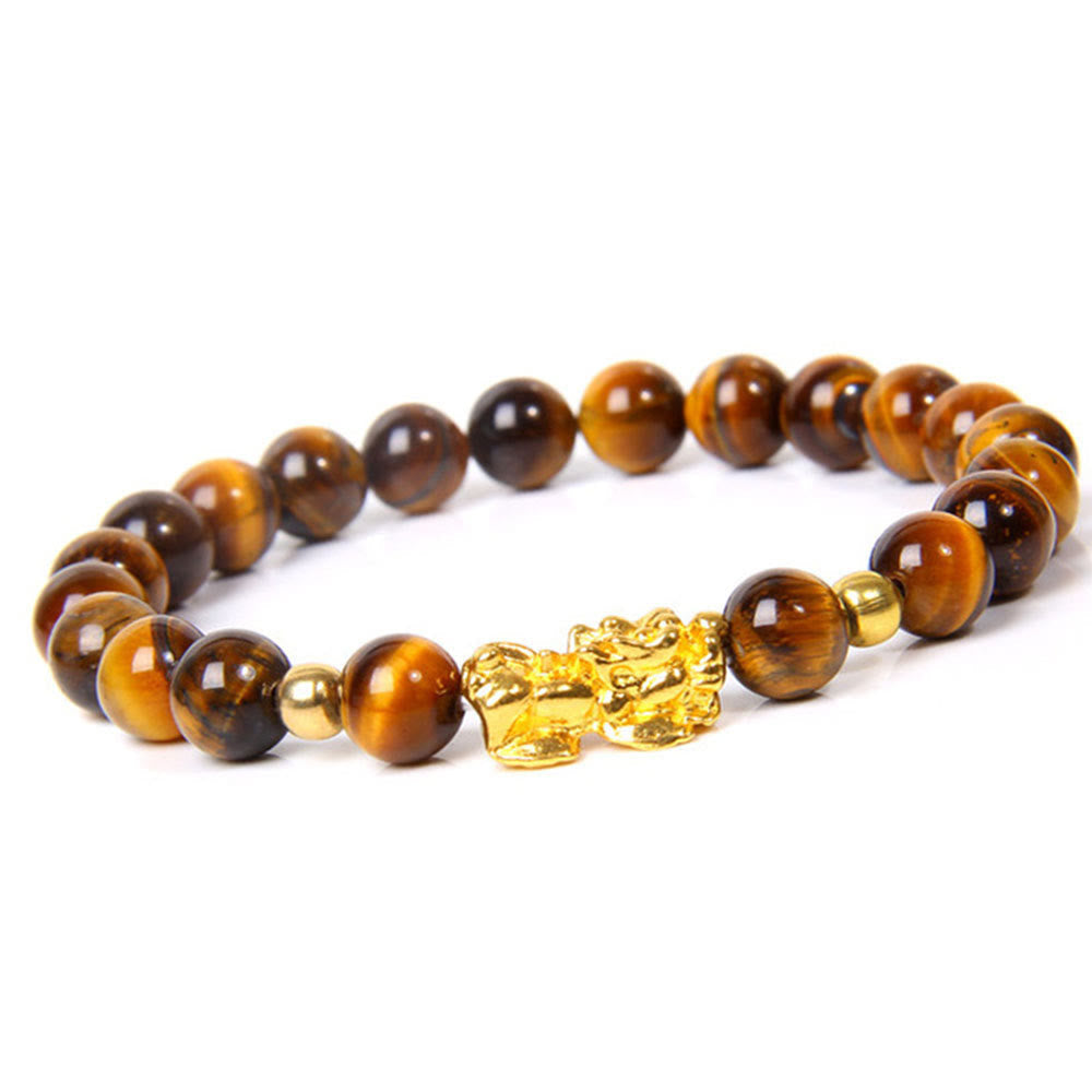 FengShui Lucky Pixiu Obsidian Wealth Bracelet