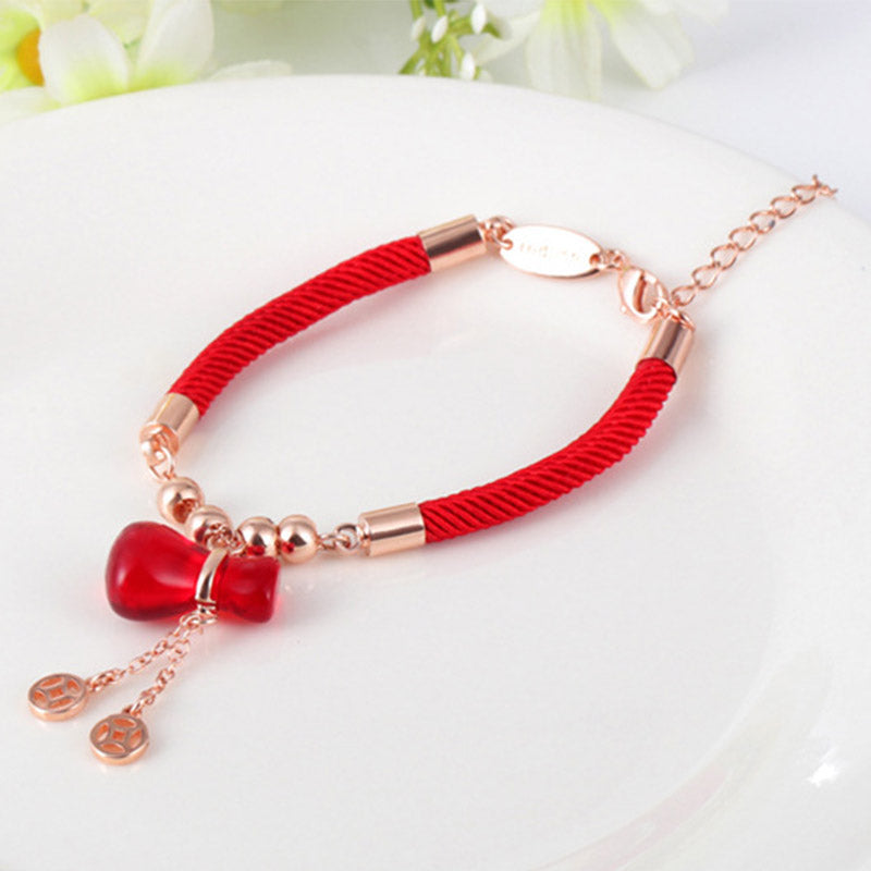 Wealth Attractor Red Agate Red Rope Bracelet