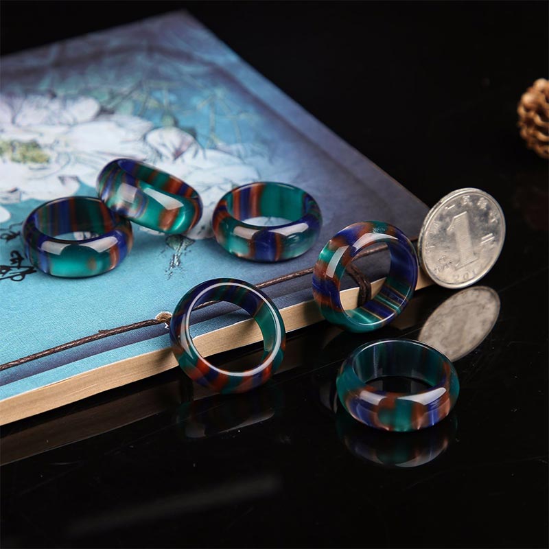 Colorful Sea Willow Mala Positive Bracelet Ring