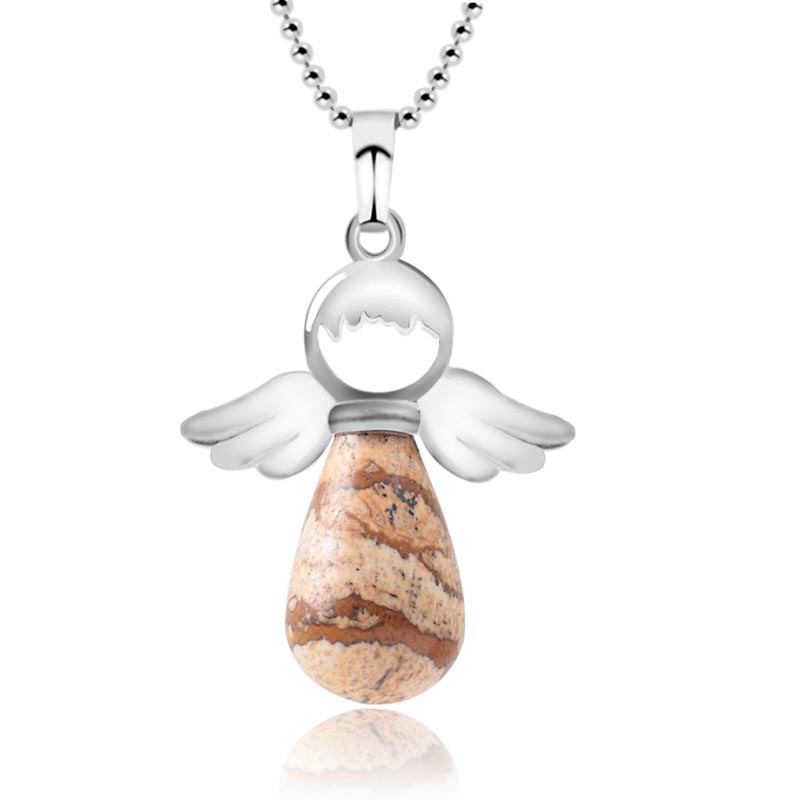 Little Angel Wings Natural Crystal Luck Necklace Pendant (Extra 35% Off | USE CODE: FS35)
