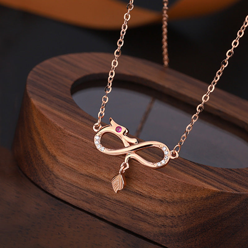 999 Sterling Silver Year Of The Dragon Endless Knot Tail Charm Protection Necklace Pendant