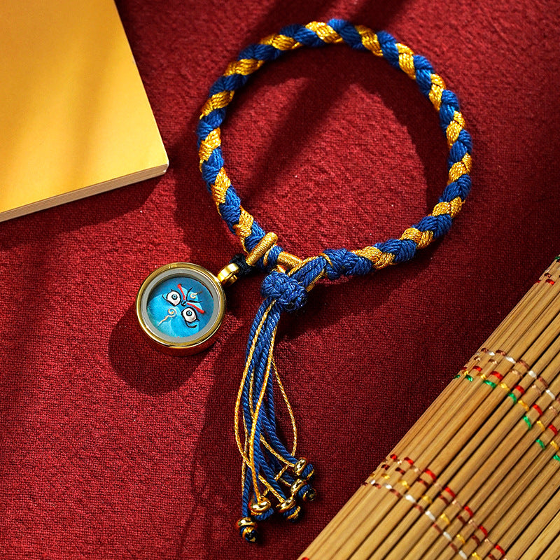 Handmade Tibetan Five God Of Wealth Dragon Scale Rope Luck Braid Bracelet