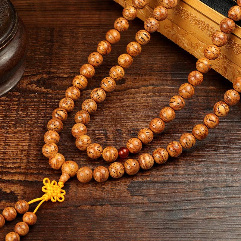 Tibetan Bodhi Seed 108 Bead Meditation Mala Wrap Bracelet