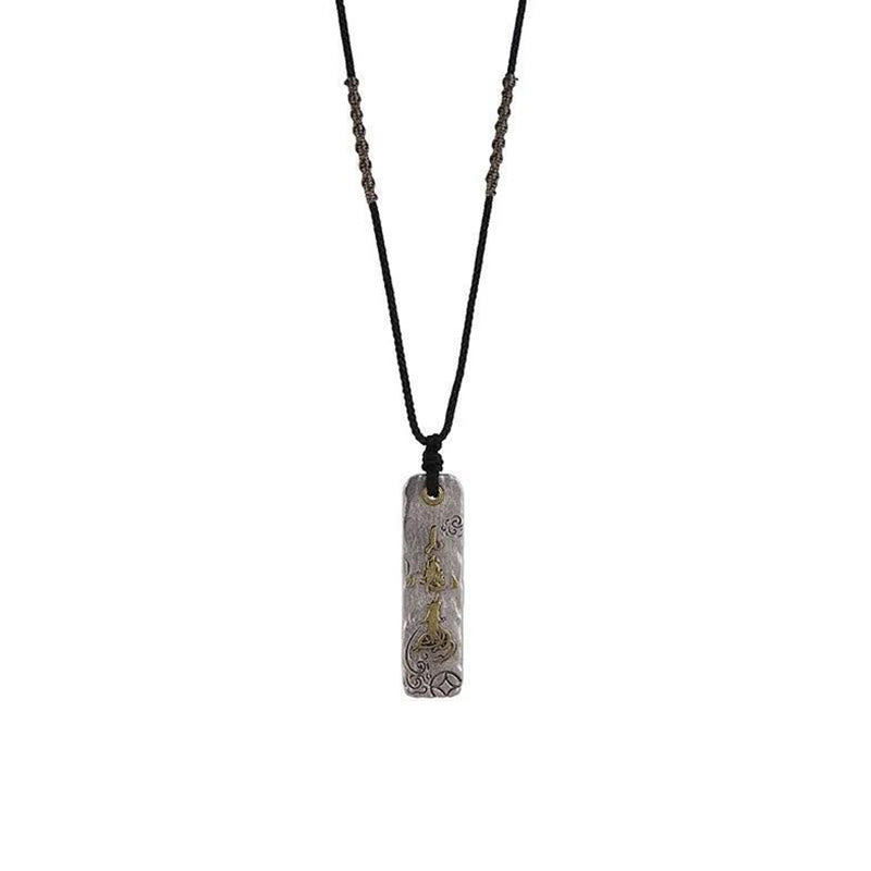 Inscribed Copper Chinese Coin Minimalist Pendant Necklace