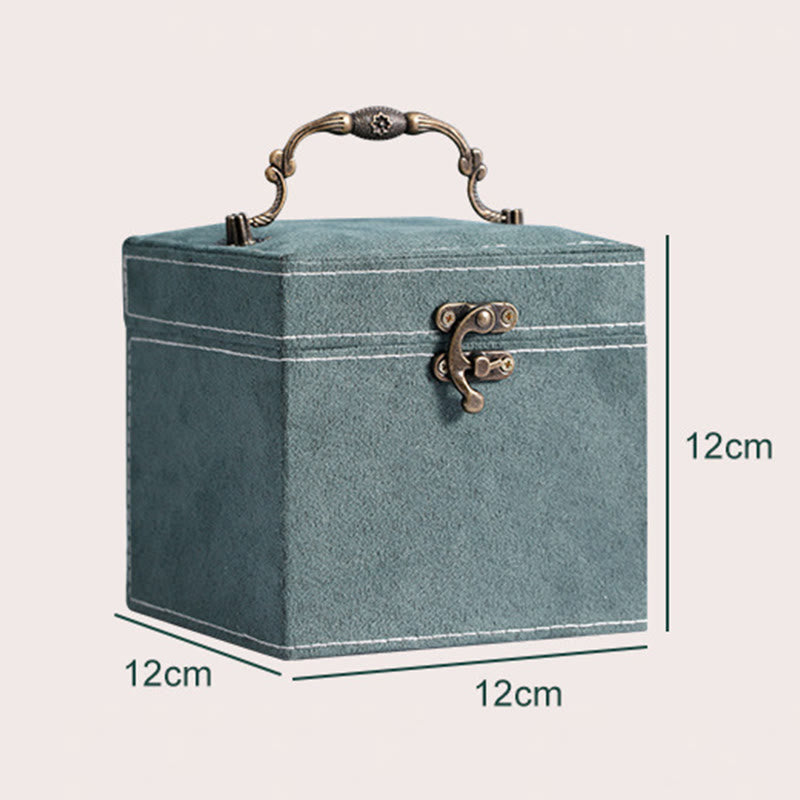 Three-Layer Flannel Jewelry Box Organizer and Storage Case