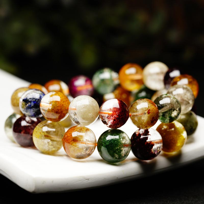 Natural Various Gemstone Crystal Love Bracelet
