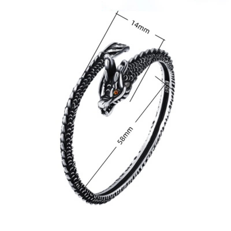 Dragon Scales Pattern Luck Protection Bracelet Bangle