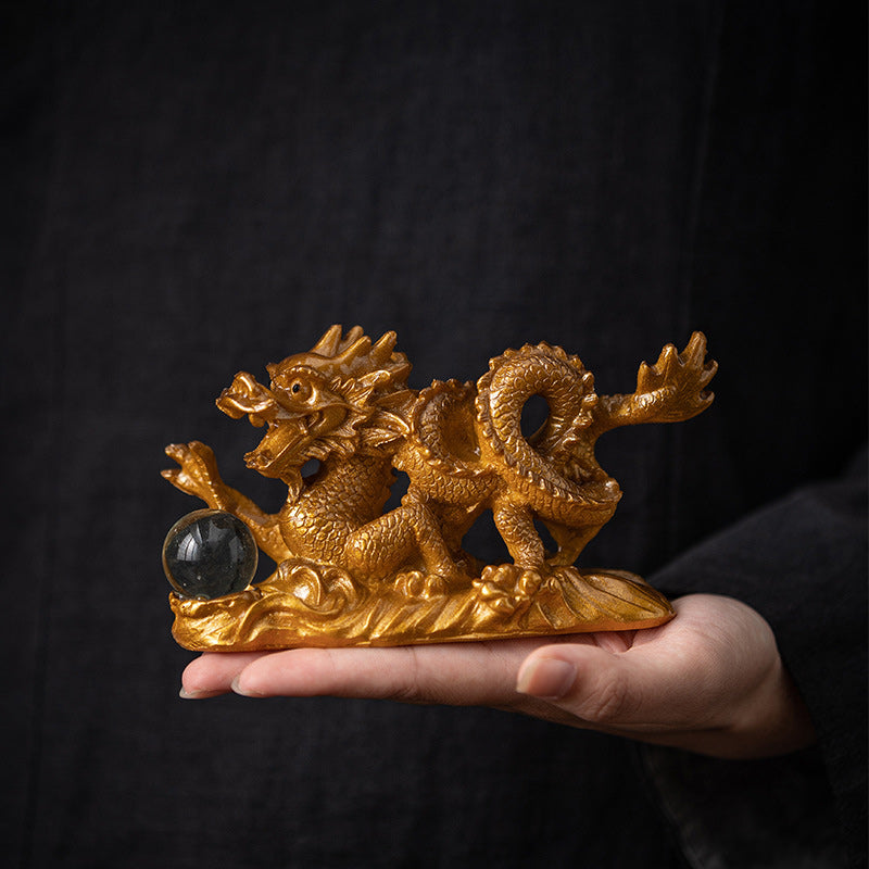 Year Of The Dragon Color Changing Resin Luck Success Tea Pet Home Figurine Decoration