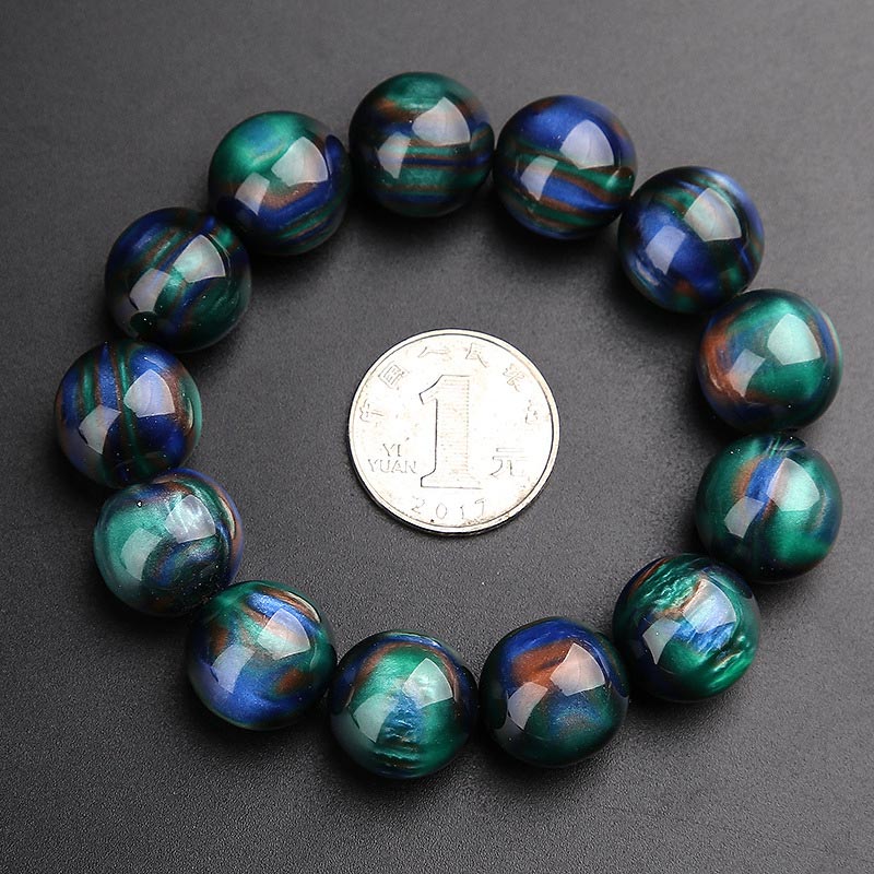 Colorful Sea Willow Mala Positive Bracelet Ring