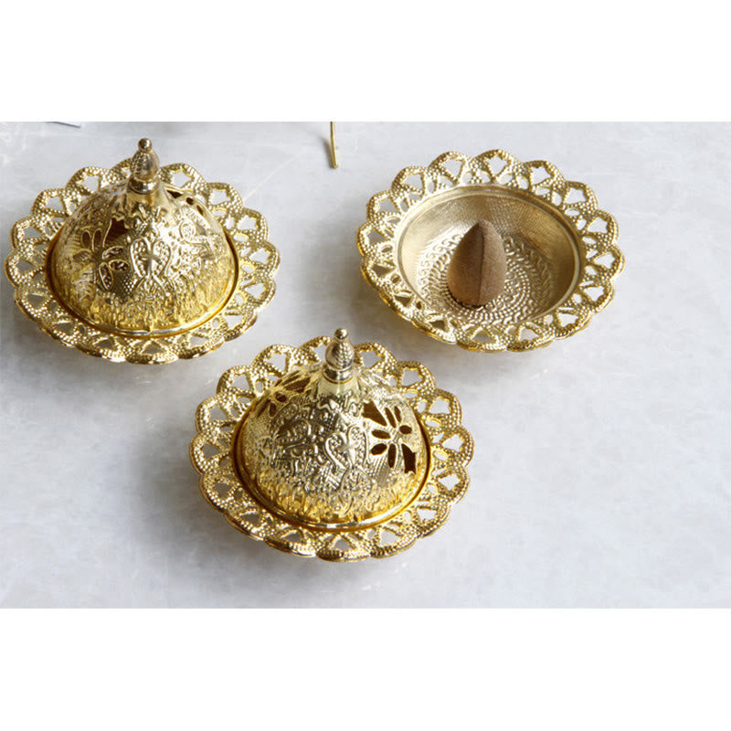 Tibetan Style Gold Mini Meditation Incense Burner