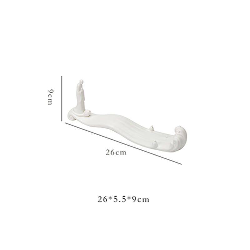 Minimalist Ceramic Monk Sea Wave and Mountain Landscape Incense Burner