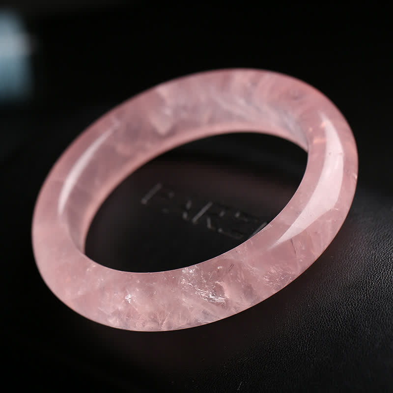 Natural Rose Quartz Love Caring Bracelet Bangle