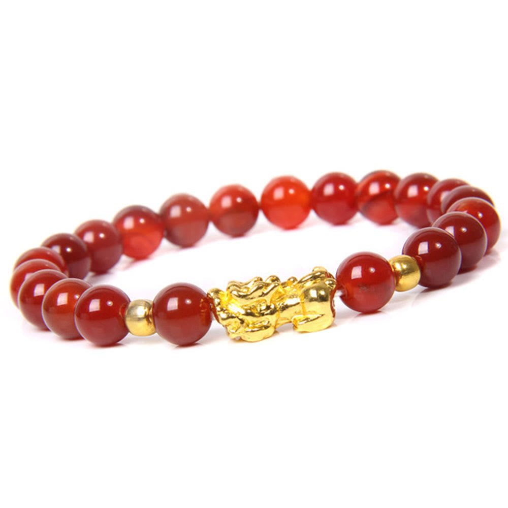FengShui Lucky Pixiu Obsidian Wealth Bracelet